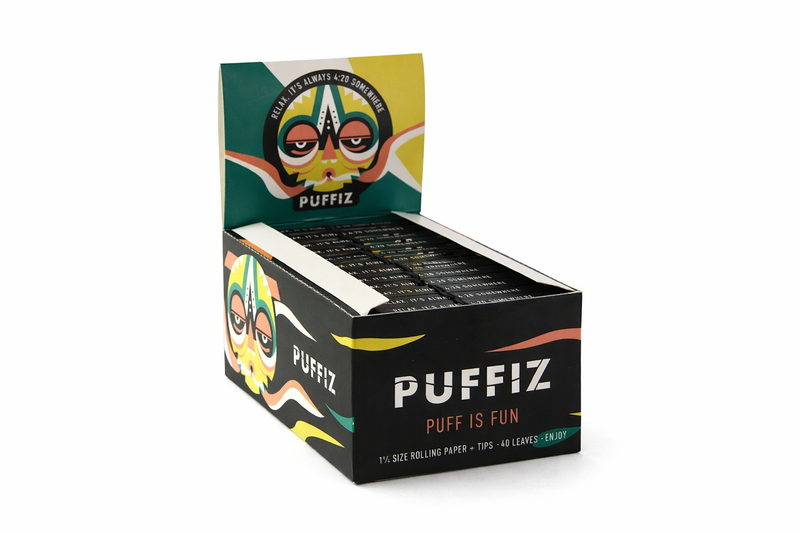 Seda 1/4 Puffiz com 40 Folhas e 40 Piteiras de Papel - Display