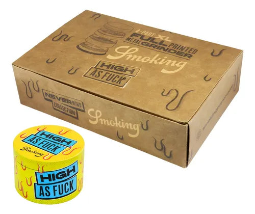 Dichavador de Metal High as Fuck XL 4 Partes Smoking