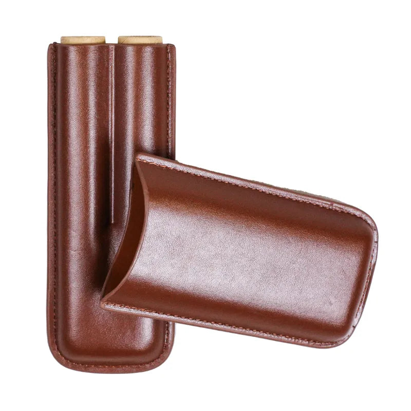 Porta Charutos Duplo de Couro HIT